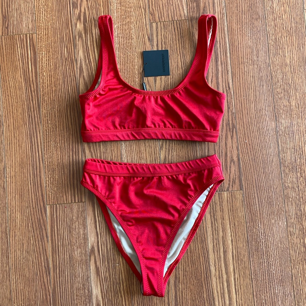 Scoop Neck High Waisted Bikini